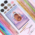 Multi-Color 16 Shades Heat-Resistant 48 Inch Hair Tinsel Kit for DIY & Salon