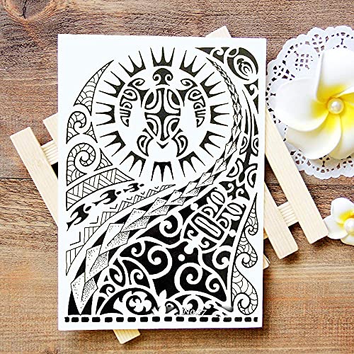 Tribal Temporary Tattoos - 6 Sheets Waterproof Arm Stickers