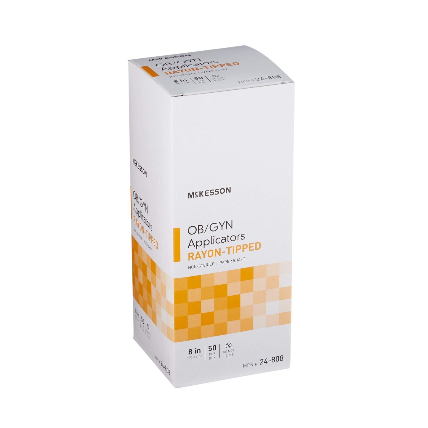 McKesson OB/GYN Applicators Rayon Tipped, Non-Sterile, 8 in, 50 Count, 2 Pack