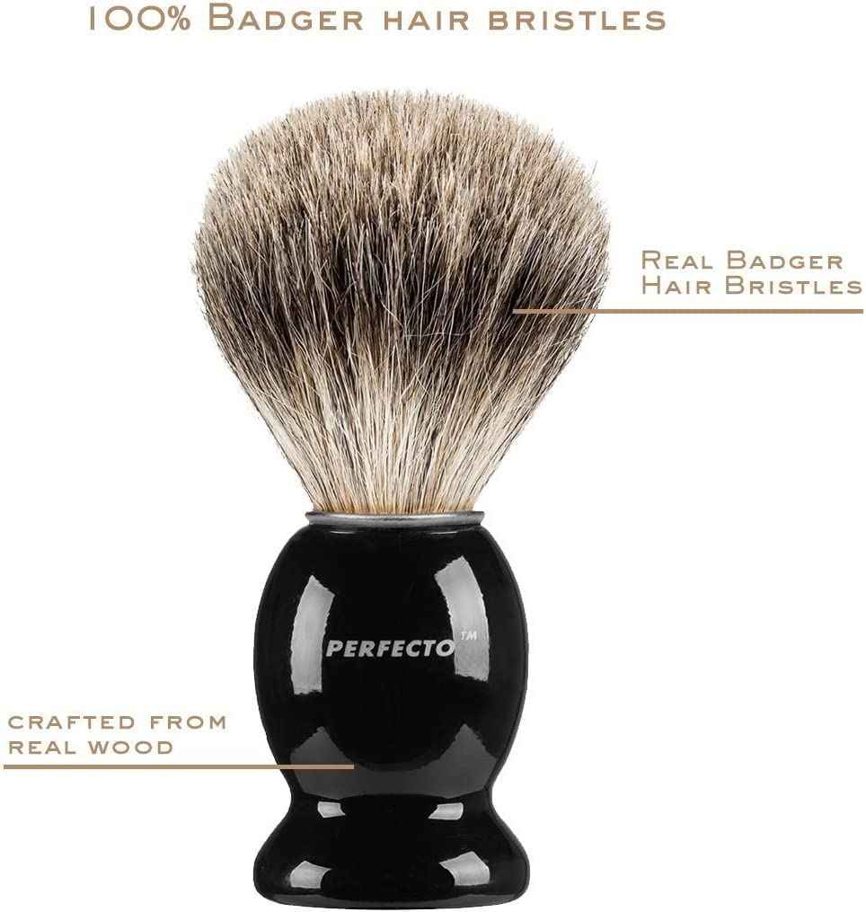 Black Badger Shaving Brush and Shaving Bowl