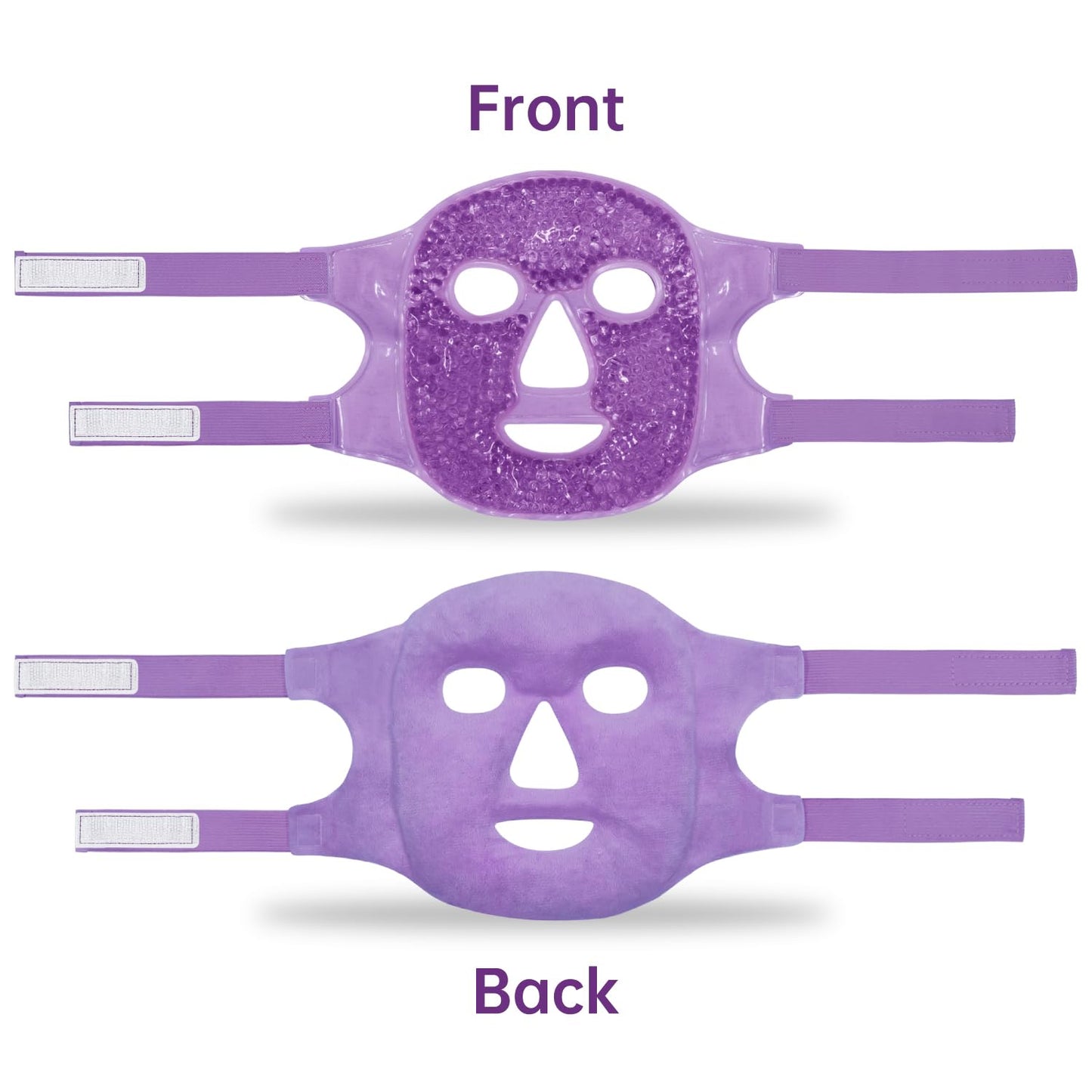 Ice Pack Face Eye Mask for Dark Circles and Puffiness,Gel Cold Cooling Face Mask for Migraines, Headache, Stress and Relaxation (Purple)