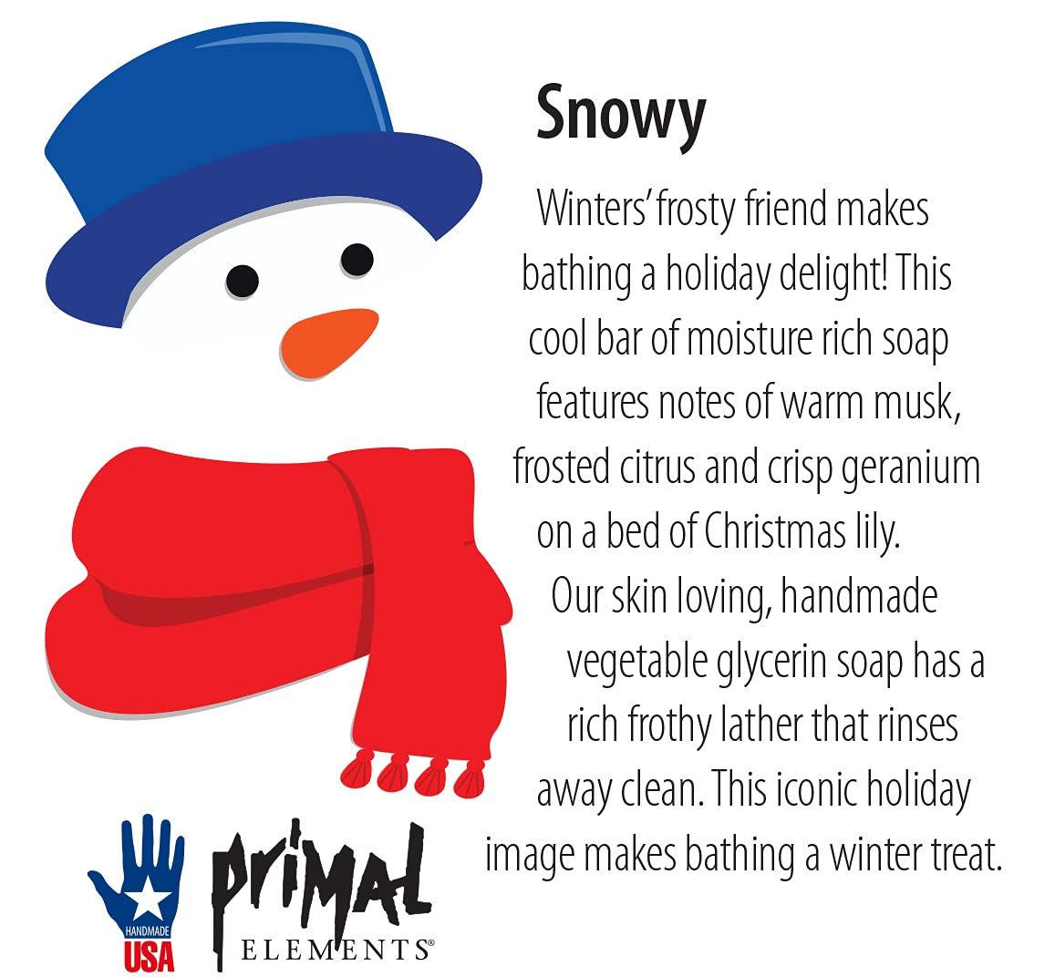 Primal Elements Soap Loaf, 5.5 Pound, Holiday Snowy