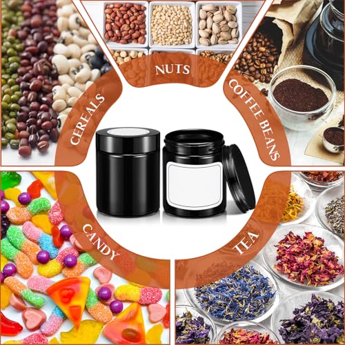 Norme 48 Pcs 4oz Glass Jars with Lids Airtight Cosmetic