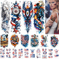 Patriotic Temporary Tattoos USA Flag Waterproof 4th of July