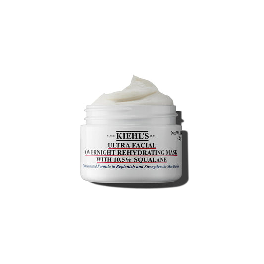 Kiehl's Ultra Facial Overnight Hydrating Face Mask with 10.5% Squalane, Deeply Hydrates Skin & Strengthens Moisture Barrier, Treats Dryness & Flaky Skin, Paraben-free, Fragrance-free - 0.95 fl oz