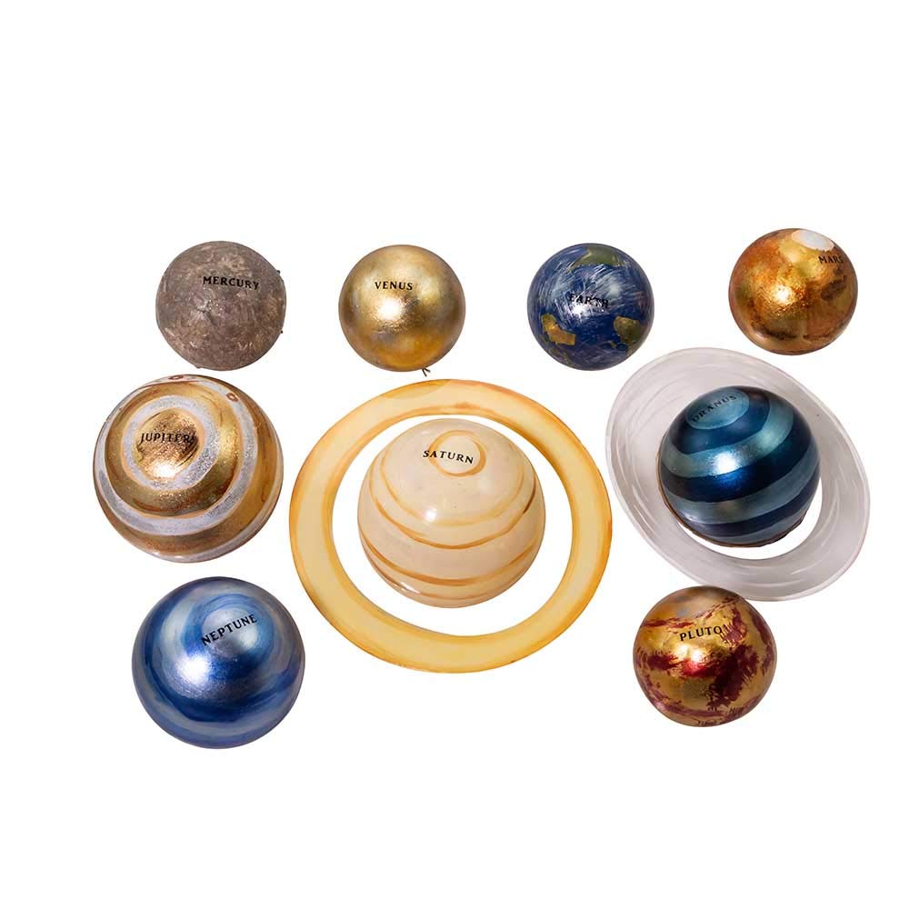 Kurt Adler 50-70MM Noble Gems Planet Solar System 9-Piece Set