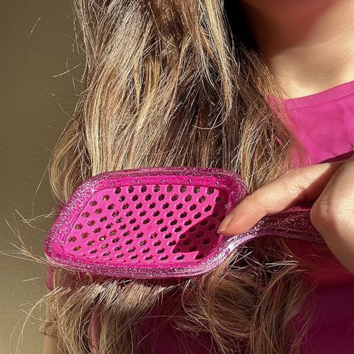 FHI Heat UNbrush Detangling Brush for Pain-Free Brushing on All Wet or Dry Hair Types — Durable DuoFlex Anti-Static Bristles, Lightweight Handle, Vented Hair Brush, Rose Quartz Pink