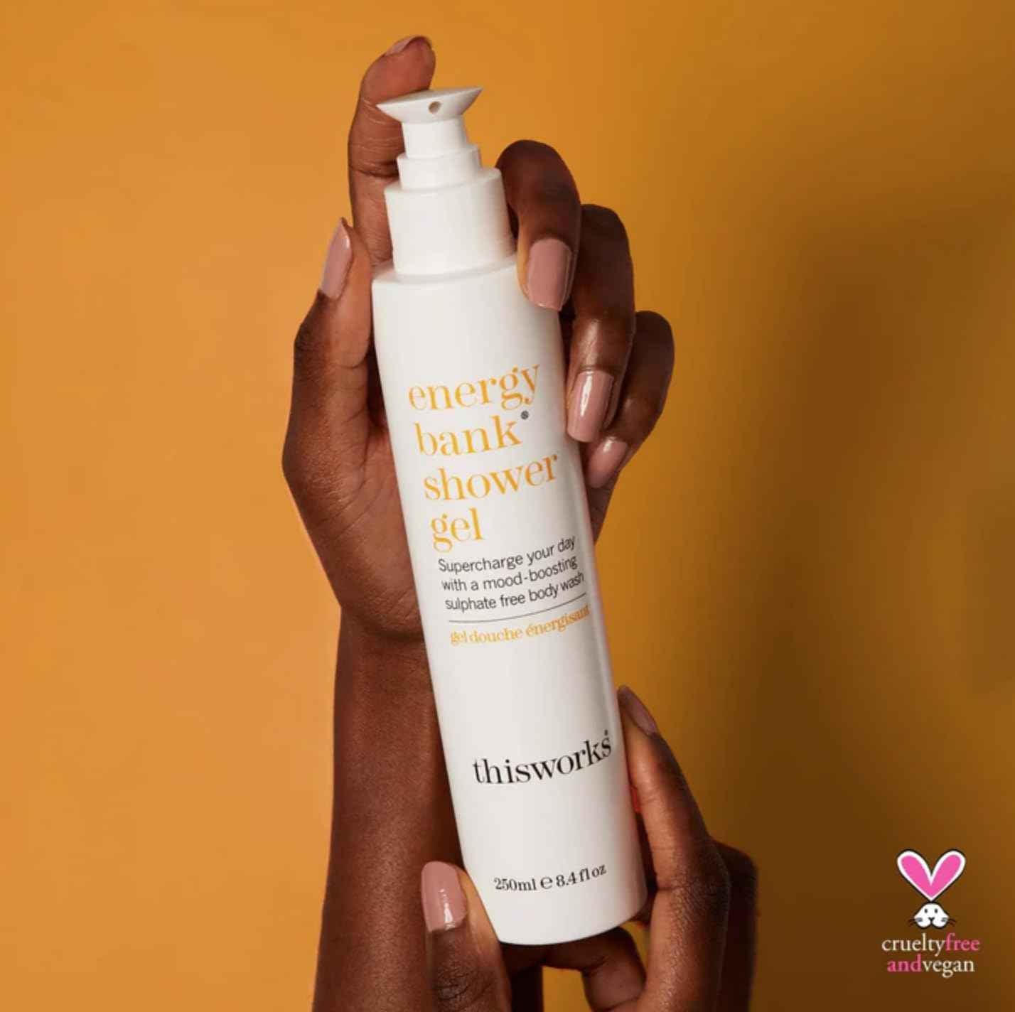 THISWORKS Energy Bank Shower Gel: Supercharge Energy, Clean & Hydrate Skin, 250ml | 8.4 fl. oz