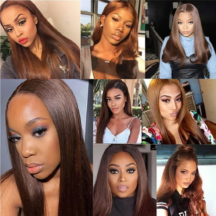 Brown 4x4 Lace Closure 8" HD Transparent Virgin Hair