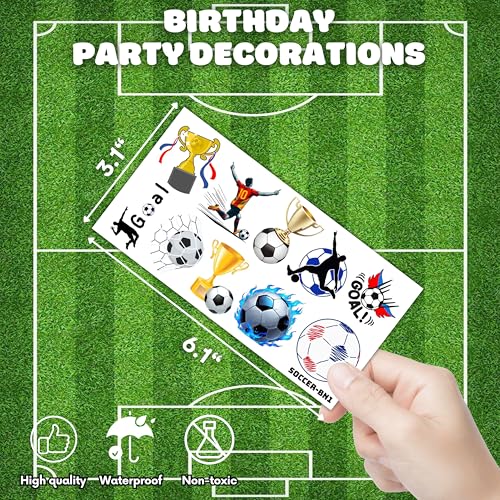 96-Pack Soccer Temporary Tattoos for Kids - Party Favors