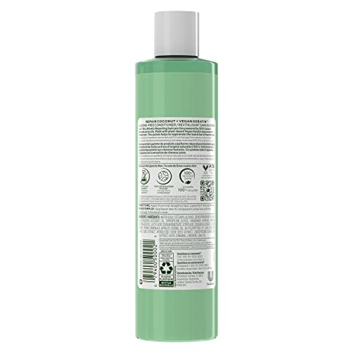Dove RE+AL Bio-Mimetic Care Conditioner For Damaged Hair Repair Coconut + Vegan Keratin Silicone-Free Conditioner 10oz