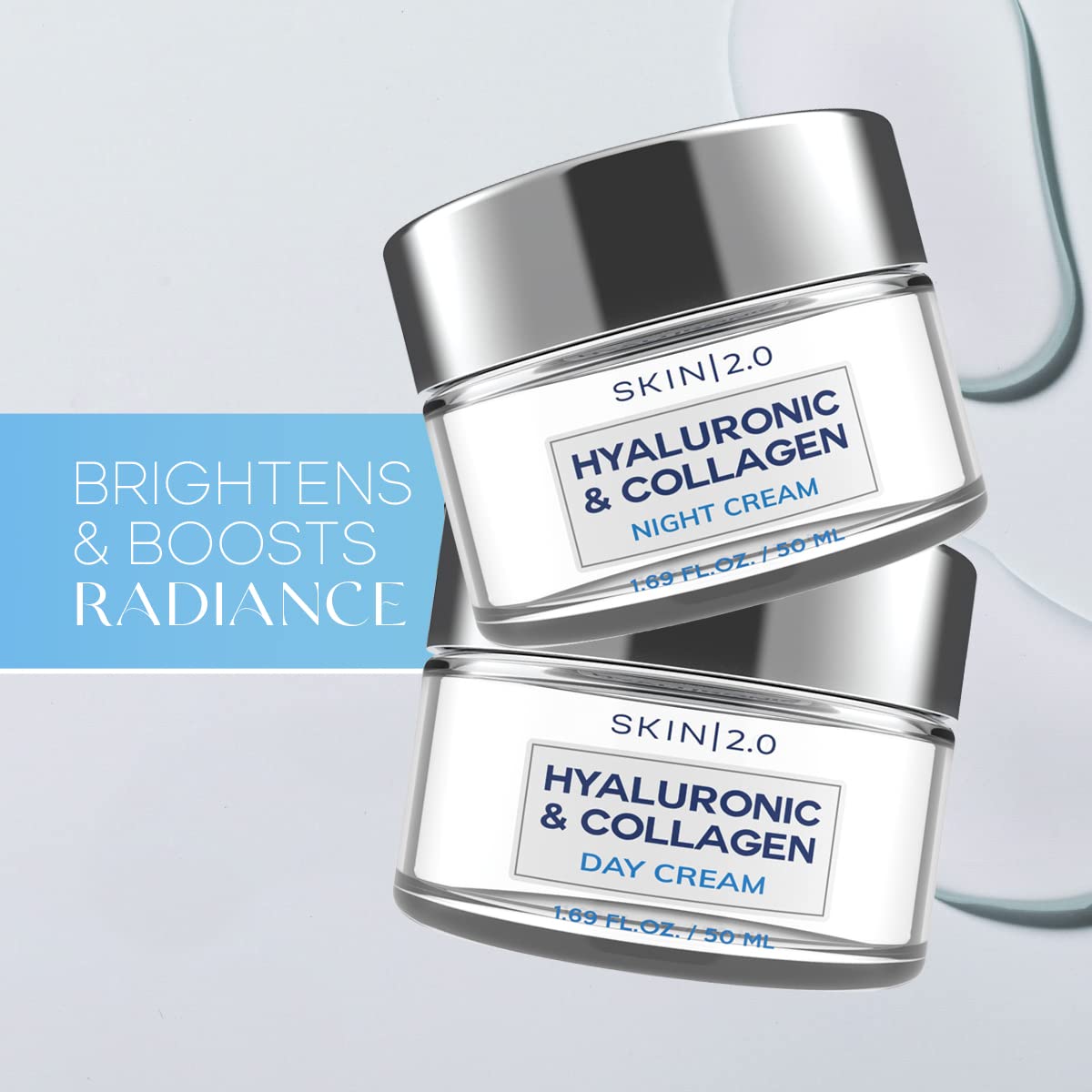 Vitamin C & Collagen Face Moisturizer - Dermatologist Tested, Anti-Aging, Skin Tightening - Brightening, Clean Beauty, Cruelty-Free, Korean Skincare for All Skin Types - 1.69 Fl oz