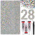 30000 Resin Rhinestones Flatback AB Crystals with Glue & Tweezers