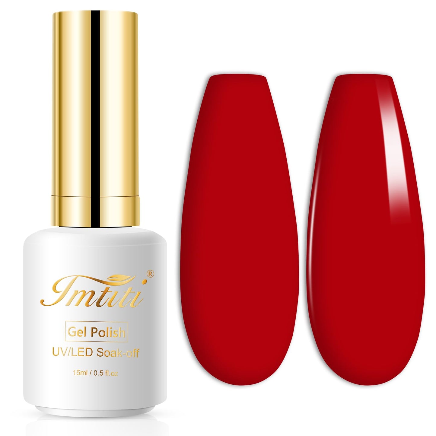 Imtiti Red Gel Nail Polish, 1 Pcs Scarlett Red Color Winter Spring Gel Polish UV LED Soak Off Nail Art Manicure Salon DIY Nail Design Decoration at Home, 0.5 Fl Oz