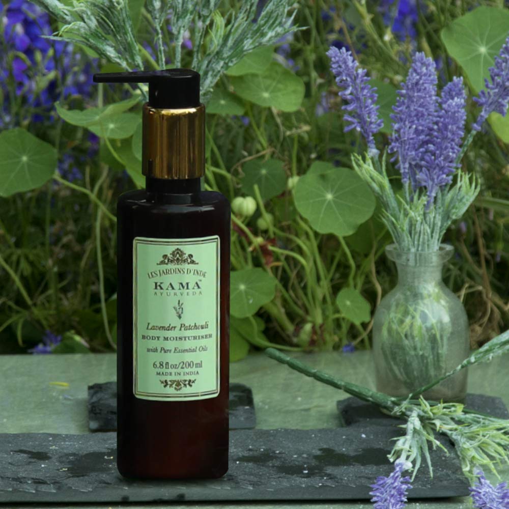 Kama Ayurveda Lavender Patchouli Body Moisturiser with Pure Essential Oils of Lavender and Patchouli, 200ml