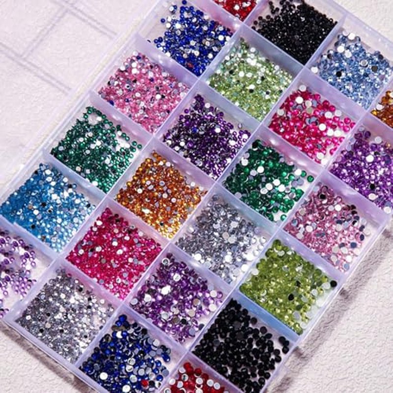 GUFUGU 6000 Pcs Mixed-Color Resin Jelly Rhinestones for Crafts