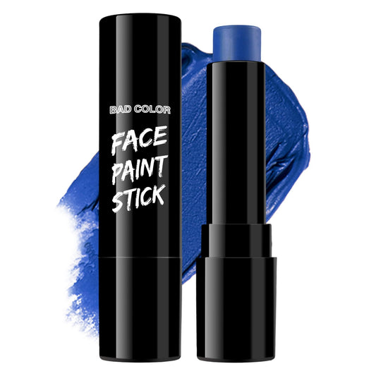 BADCOLOR Blue Face Body Paint Stick Eye Black, Royal Blue Face Painting for Softball Football Baseball Lacrosse, Professional Facepaint Makeup for Halloween Special Effects Cosplay Costume Parties