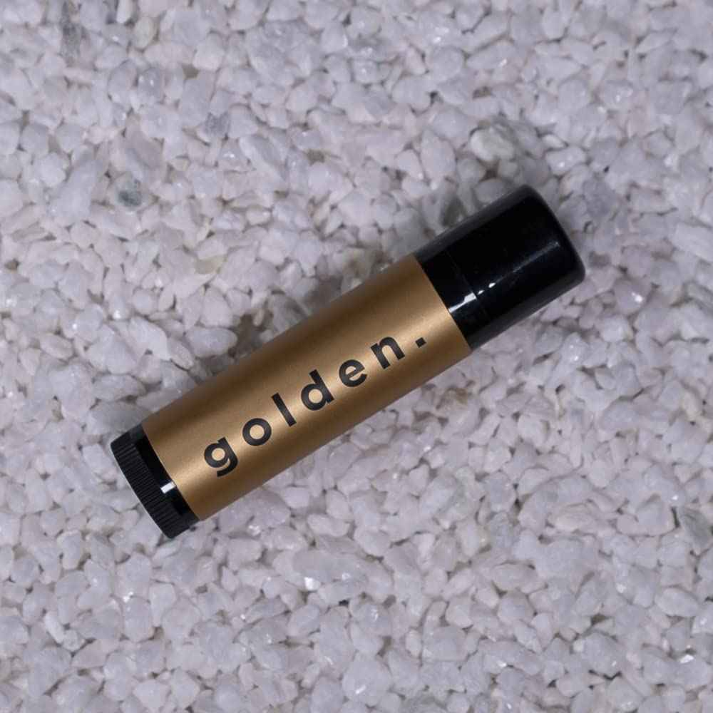 Golden Grooming Co. Lip Balm Set for Men - Soothing & Moisturizing Lip Balms for Dry, Cracked, Chapped Lips - Infused with Aloe Vera & Vitamin E - Vanilla Scent - Pack of 10