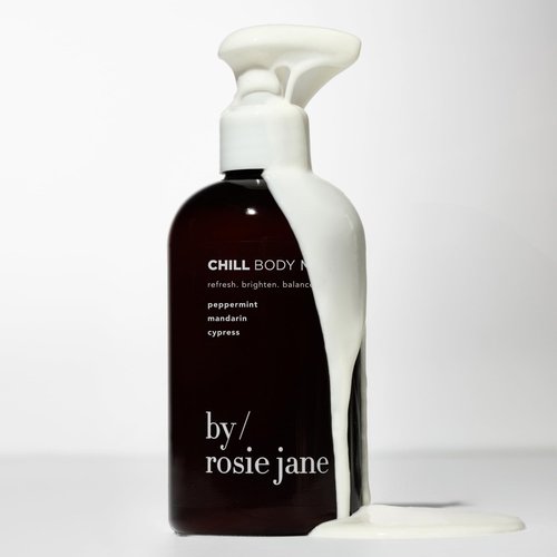 By Rosie Jane Chill Body Milk Skin Care - Milk Toner to Help Tone, Tighten and Hydrate Skin - Body Care Made with Peppermint, Mandarin & Cypress - Helps Promote Anti-Aging & Boost Radiance (250ml)