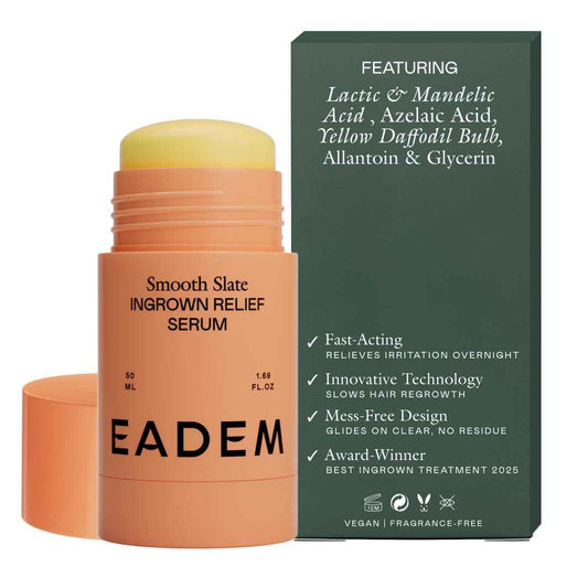 EADEM Smooth Slate Ingrown Hair Roller Serum, Targets Bumps Trapped Hairs, Faded Topicals for Scarring and Dark Spots, AHAs and Tyrosinase, Slows Ingrown Hair Regrowth