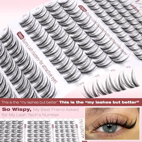 Bunny Lash Clusters - Natural Manga Eyelash Extensions 10-14mm