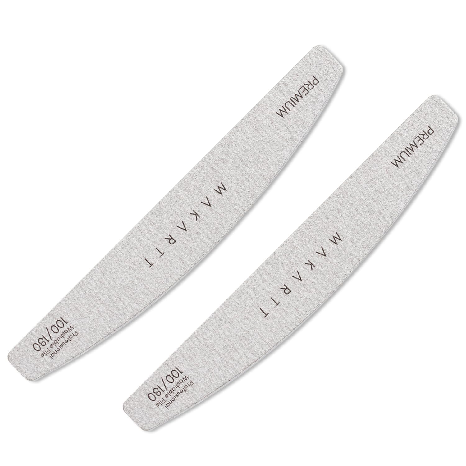 Makartt Nail File: 100/180 Grit Emery Boards for Nails, 10 Pcs Zebra Doubled Sides Coarse Fingernail Filer for Acrylic and Extension Gel Removal Manicure Kit Salon Home Use