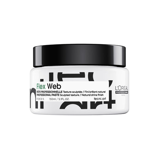 L'Oréal Professionnel Paris Flex Web Texture Paste - Strong Hold Pomade and Styling Gel For All Hair Types, Packaging May Vary