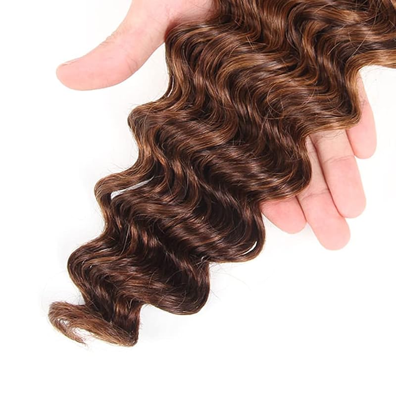 P4/30 Deep Wave Brazilian Hair Bundles - 3 Pack Virgin Human Hair
