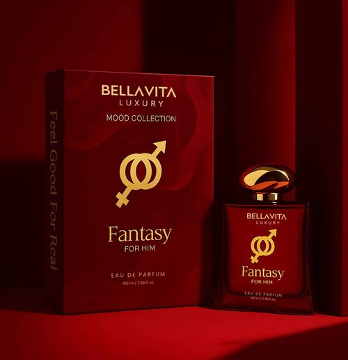 BELLAVITA Luxury Mood Collection FANTASY Perfume for Men 100ml | Pheromone Inspired Technology Long Lasting Fragrance | Notes of Orange, Vetiver and Saffron | Floral, Spicy Premium Fragrance