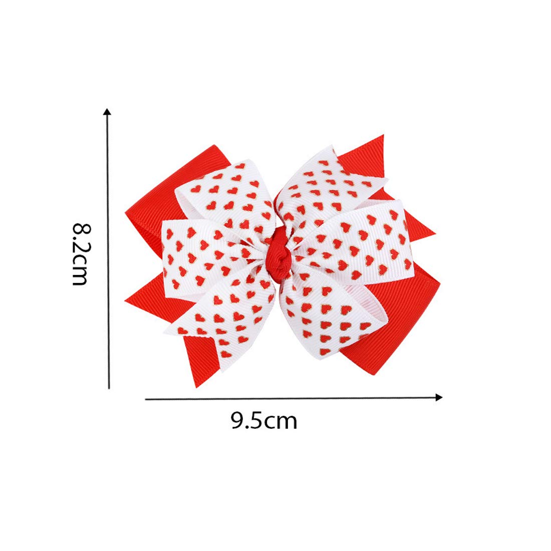 Valentine’s Day Hair Clips Hair Bow for Girls Hair Accessories TSFJ10 (9cm Bow Heart)