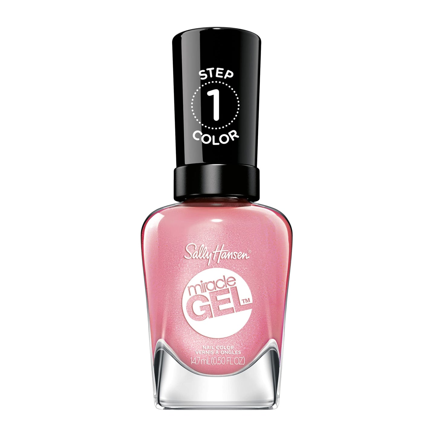 Sally Hansen Miracle Gel™, Travel Seekers Shell Yeah, Long Lasting, Gel-Like Formula, No UV Lamp Needed, Pink Nail Polish