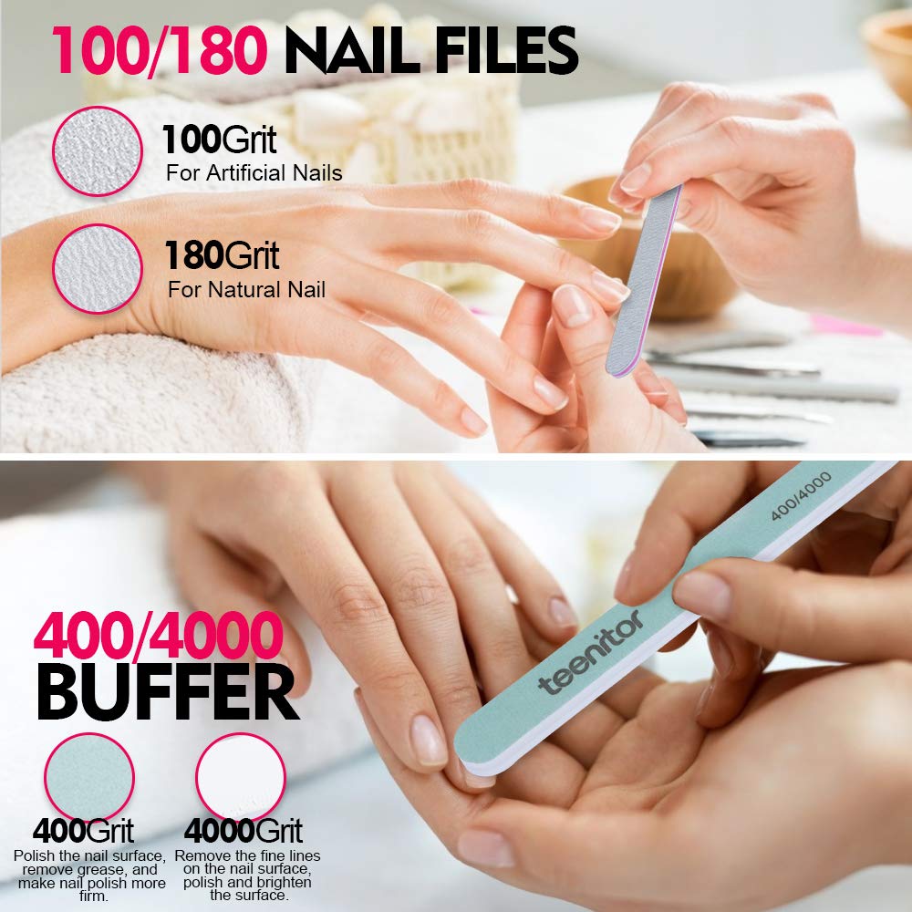 Teenitor Clear Coffin Nail Tips Kit, Clear Nail Tips Half Cover Coffin Fake Nail Tips Long, 500 Pcs Acrylic Nail Tips Half Cover Ballerina French Nail Tips With Glue, Acrylic Nail Clipper