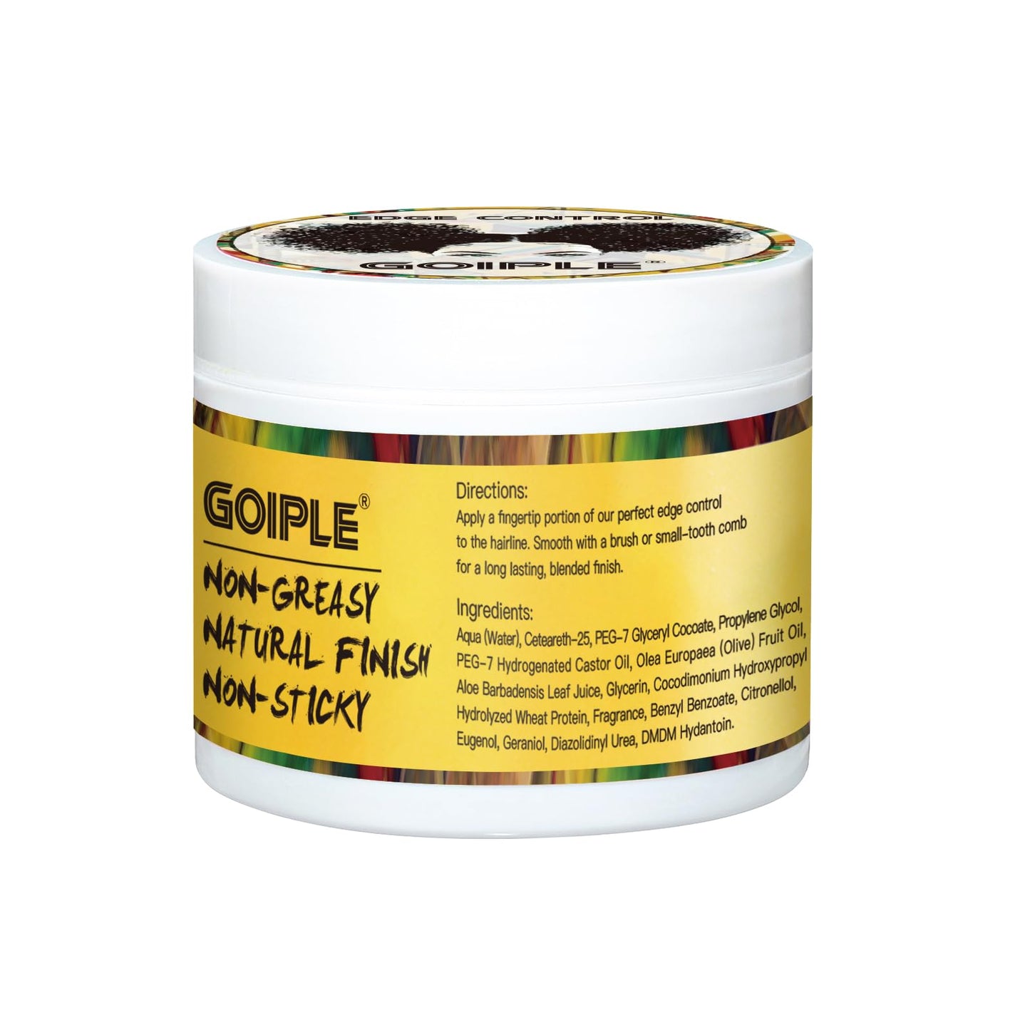 Goiple Edge Control Wax for Women Strong Hold Non-greasy Edge Smoother Pineapple Scent (4oz+0.7oz+Edge Brushes*2+ Edge Scarf)