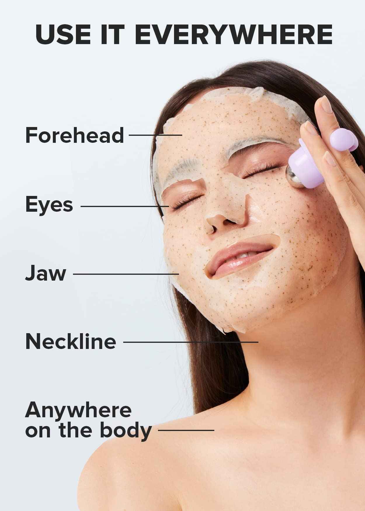 I DEW CARE Rolling With It | Reusable and Hygenic Cooling Facial Roller + Emergency Skin Care Kit - Ready Aim Clear Bundle