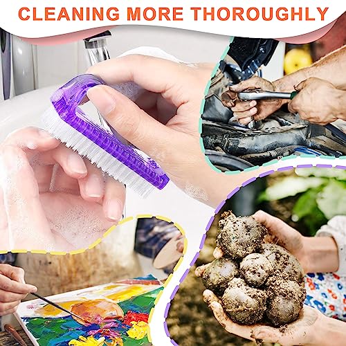 8 Pack Nail Brush for Fingernail and Toenail Cleaning with Handle - Manicure & Pedicure Tools