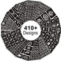 410+ Temporary Tattoo Stencils Kit for Women, Girls & Kids