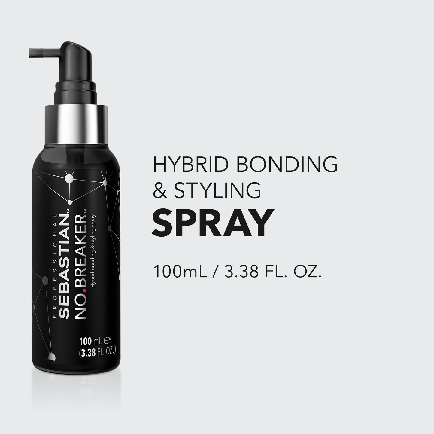 Sebastian Professional No.Breaker Hybrid Hair Bonding & Styling Spray | Leave-In Treatment | Repair Damage & Breakage for Stronger Hair | 3.38 fl oz