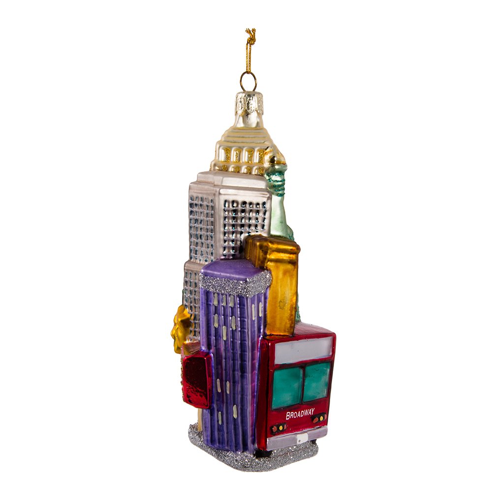 Kurt Adler New York City Cityscape, 5.53-inch Height, Multicolor, Glass Ornament