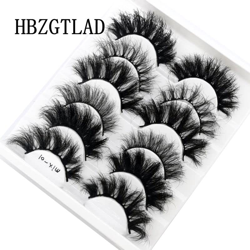 6 Pairs Cat-Eye Fluffy False Eyelashes - 8D Wispy Mink Lashes