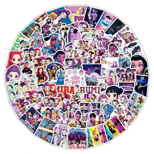 110Pcs Kpop Girl Group Cartoon Stickers for Laptop Water Bottle