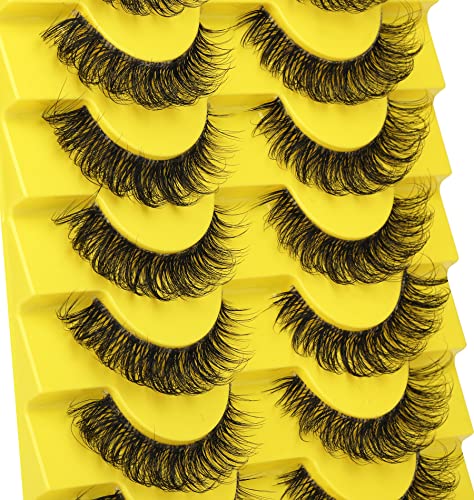 Cat Eye Russian D Curl Lashes - Fluffy Faux Mink Strips