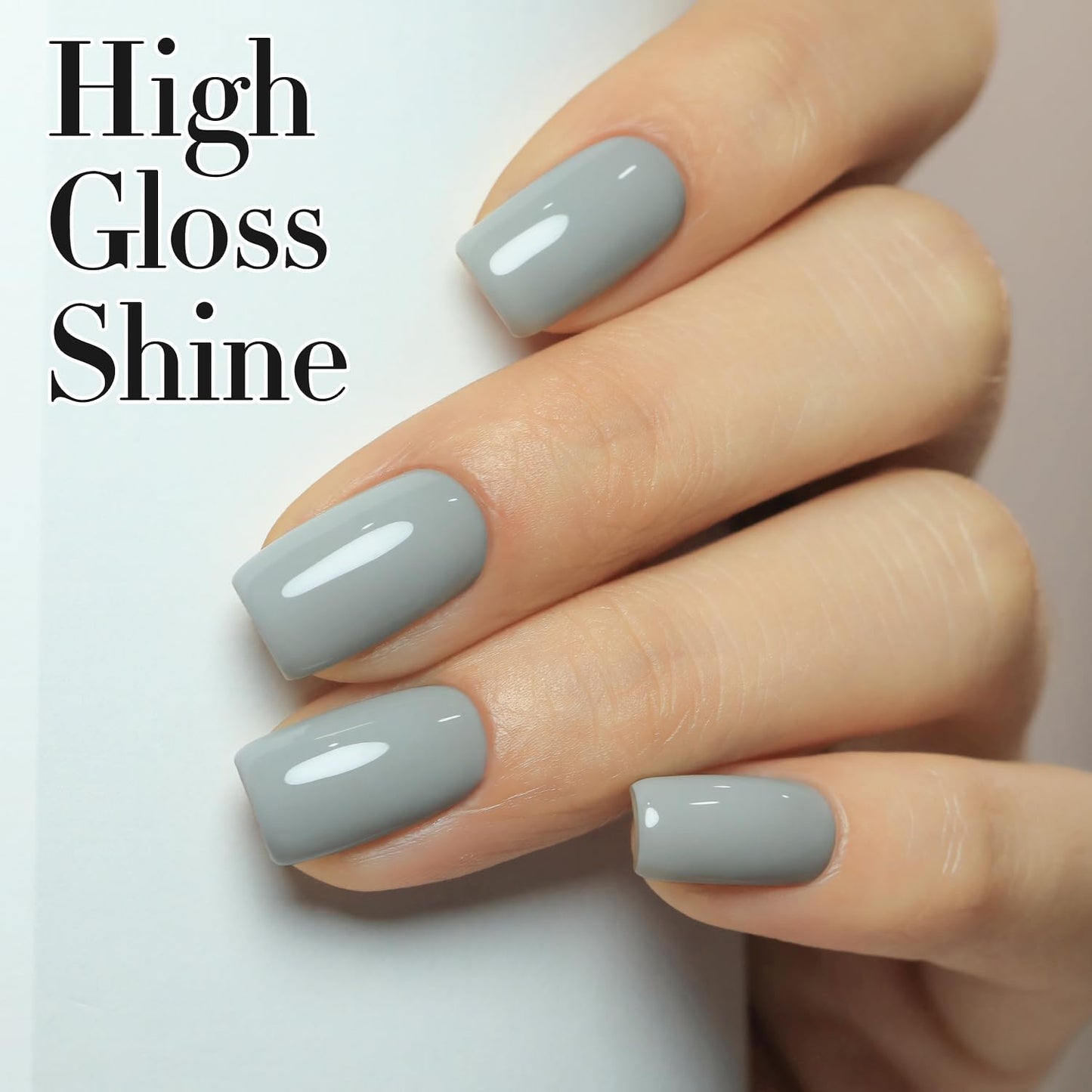 Double Rhythm 15ML Gel Nail Polish Pure Sheer Same Color Same Bottle Soak Off Gel Polish Art Manicure Salon DIY at Home for Women (Milky Gray-A1464)