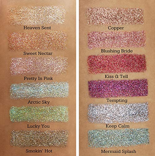 GLITTIES - Mermaid Splash - Cosmetic Fine (.008") Mixed Glitter Powder - Make Up, Body, Face, Hair, Lips, Nails - (30 Gram Jar)