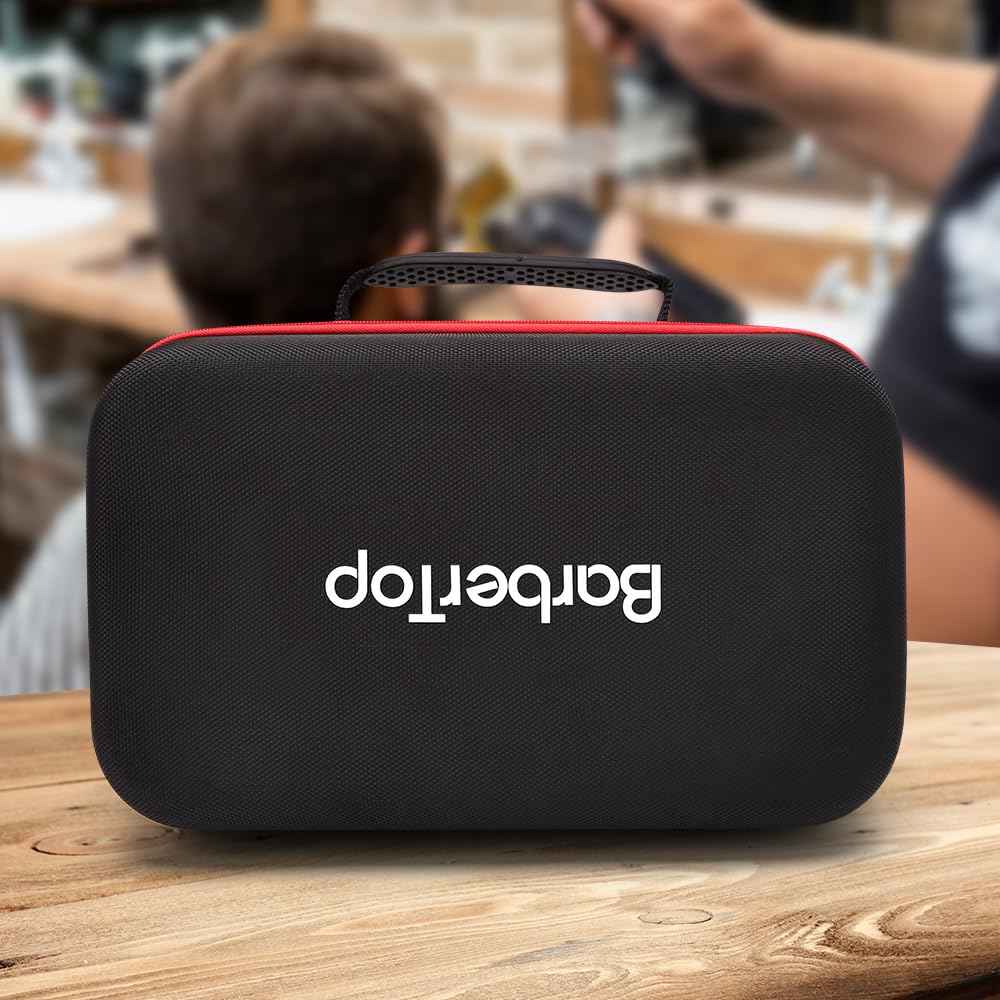 Barber Tool Bag, 12x7x5 inch Case Compatible with Hair Clipper Barber, Clipper Bag for Barbers,Travel Storage Organizer for Comb Cutting Guide, Clipper Blade Oil, Cleaning Brush and Other Grooming Kit