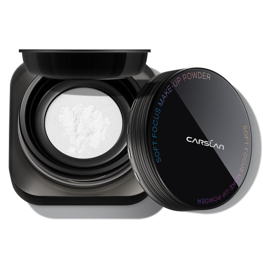 CARSLAN Soft Focus Loose Setting Powder, Waterproof, Matte, Oil Control, Shine Free, Talc-Free Face Powder Makeup, 24H Longwear Finishing Powder, 01 Translucent For Dry