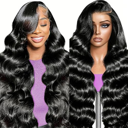 26 Inch Body Wave Human Hair Wig - 13x6 HD Lace Front, 220 Density