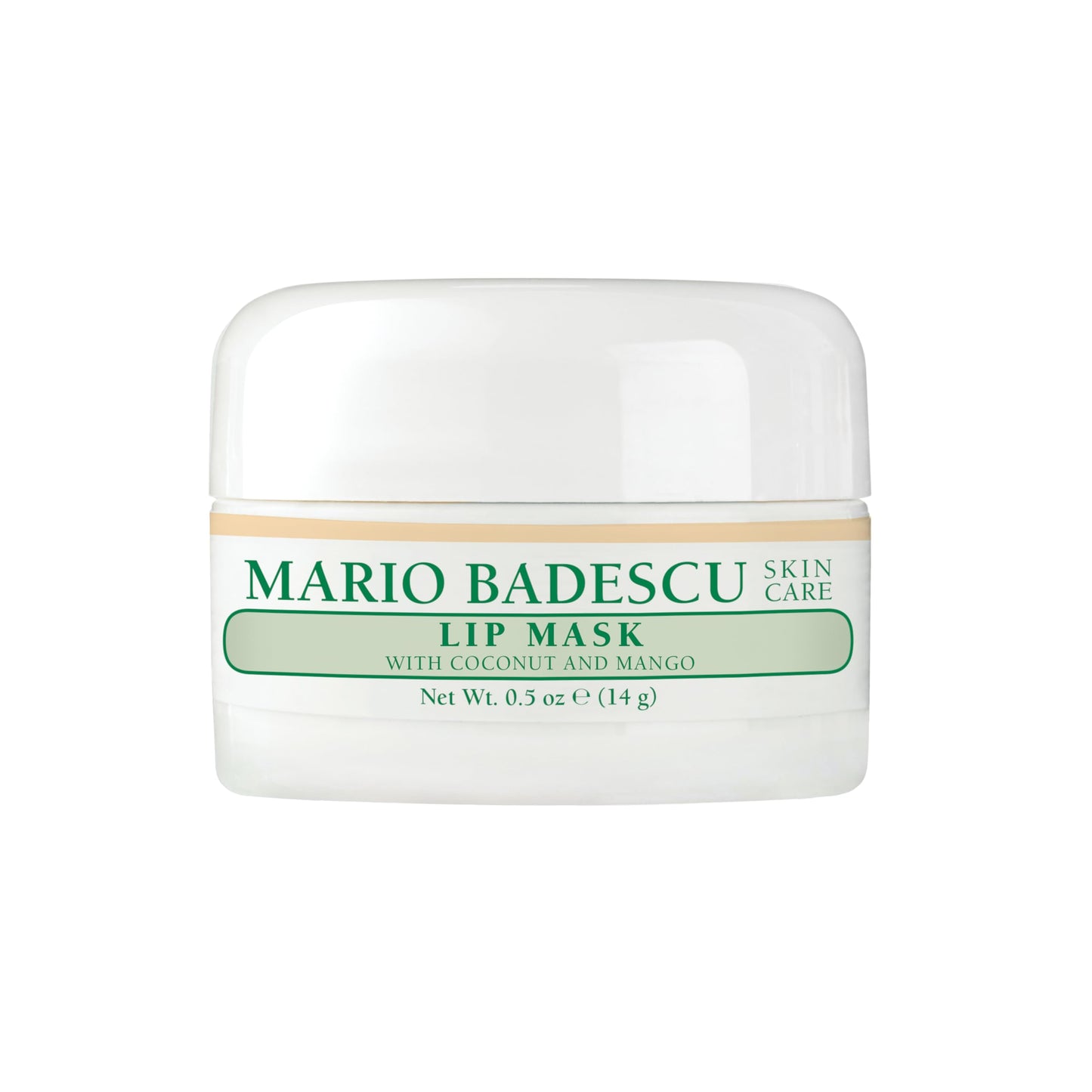 Mario Badescu Lip Mask with Coconut and Mango for All Skin Types, Overnight Lip Treatment Enriched With Skin Softening Coconut Oil, Sunflower Seed Oil and Hydrating Shea Butter, 0.5 Ounces