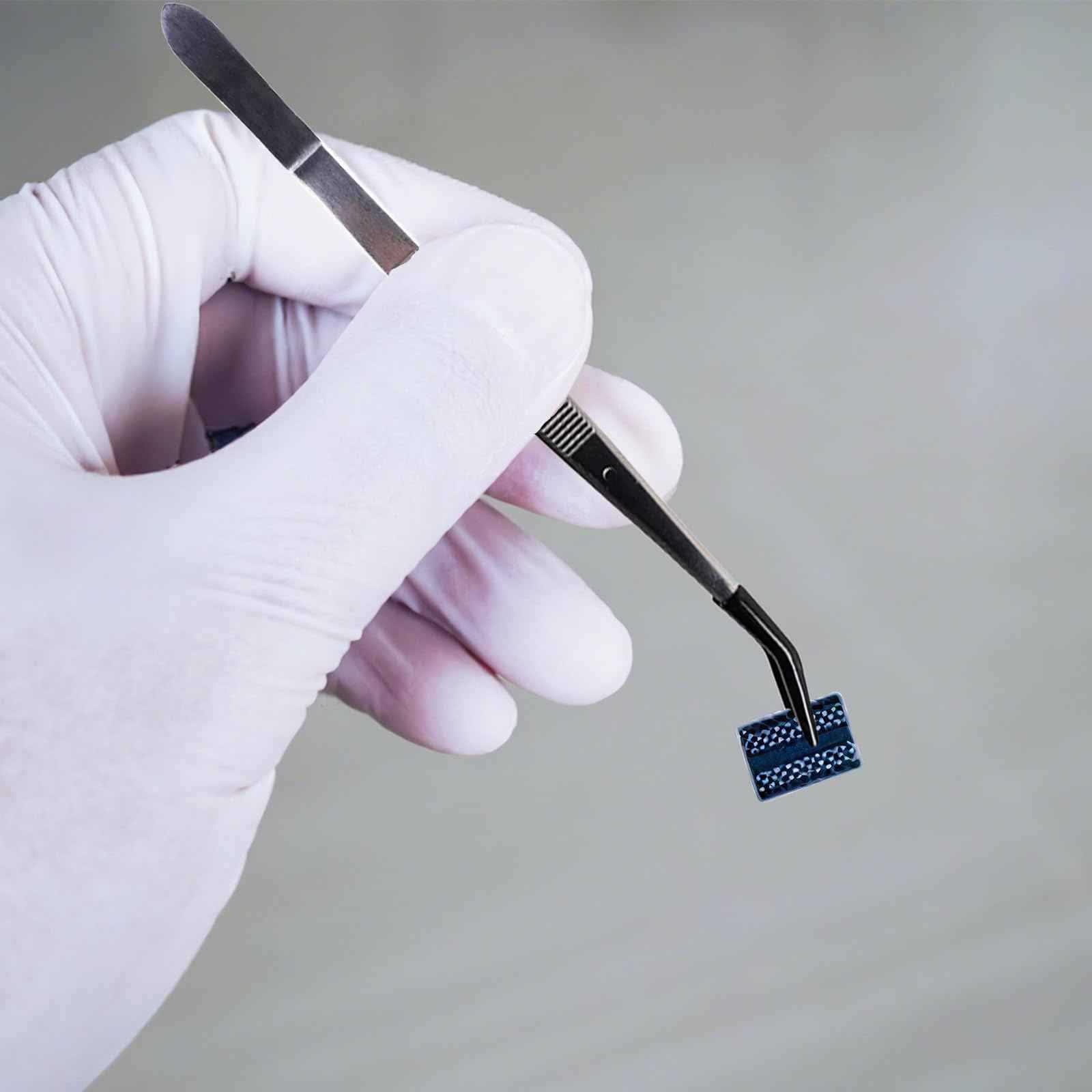 4 Pcs Stainless Steel Tweezers with Rubber Tips,Professional Precision Tweezer Set for Jewelry,Nail Art,Hobby Craft,Stamps, Beads,Jewelry Picking Tools with Soft Non Marring Tip