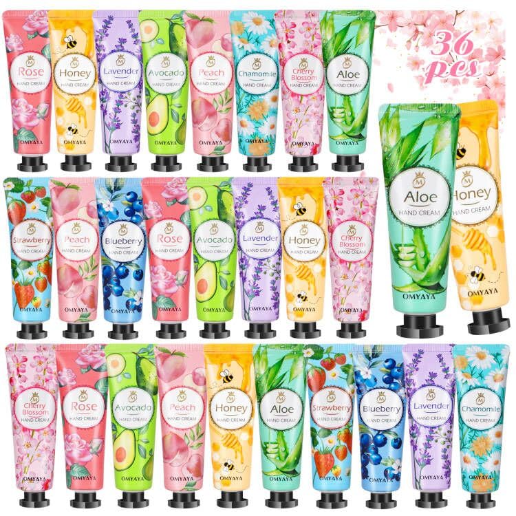 KIYTARBOO 36-Pack Travel Size Hand Cream Set - Moisturizing Mini Lotions