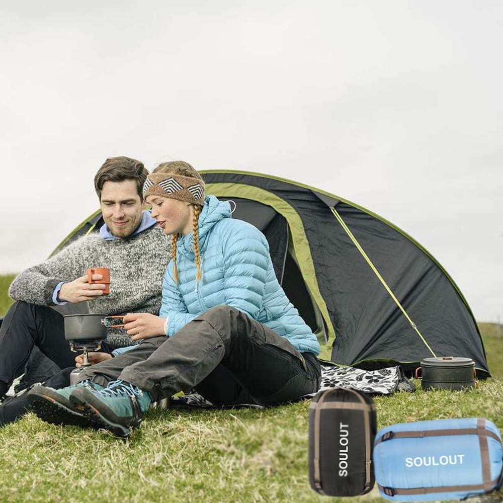 3-4 Season Portable Waterproof Envelope Sleeping Bag for Adults & Kids - For Traveling, Camping, Hiking